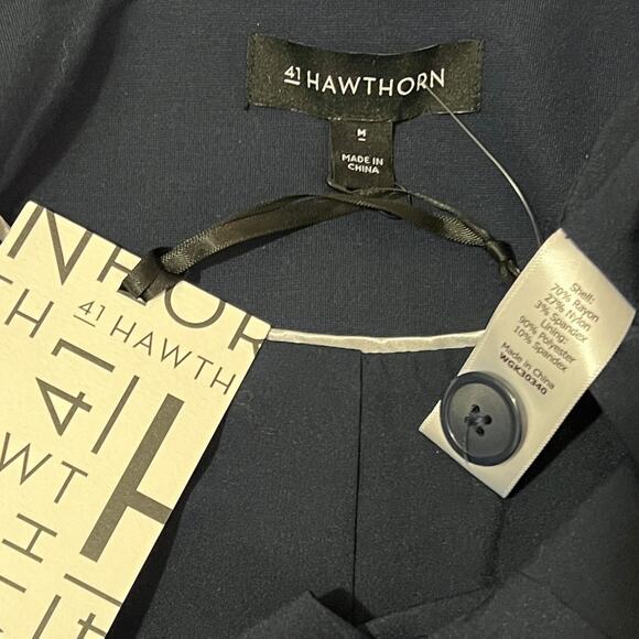 41Hawthorn MEDIUM Lisa Long Line Ponte Blazer - Stitch Fix One Button Closure - Picture 7 of 14